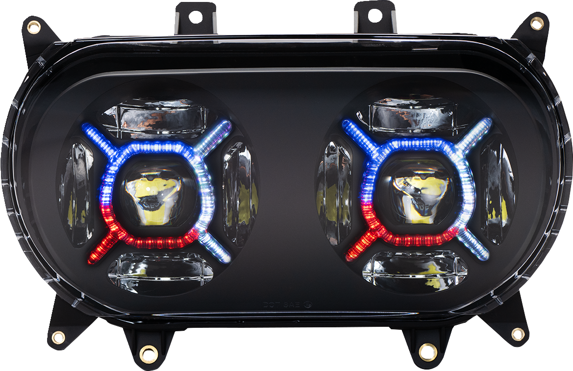 Custom dynamics ProGLOW™ Double-X LED Headlight Harley Davidson