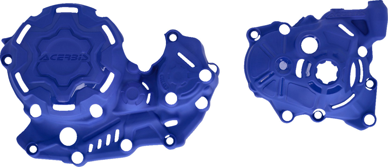Acerbis X-Power Clutch & Ignition Cover Set 2024-2025 Yamaha WR450F, 2023-2025 Yamaha YZ450F, 2024-2025 Yamaha YZ450FX - Blue 2981870211