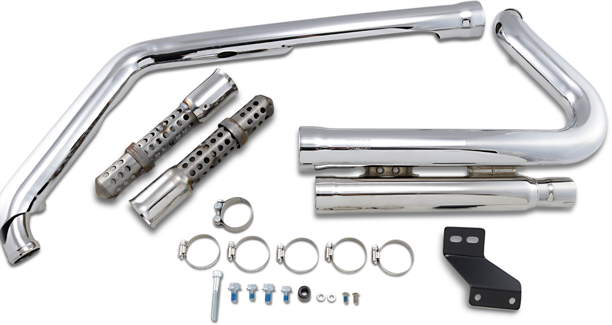 Cobra 909 Exhaust - Chrome - '07-'11 Softail Harley Davidson