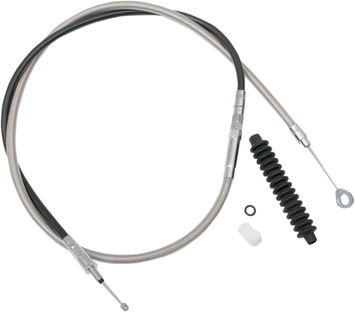 Drag specialties High-Efficiency Braided Stainless Steel Clutch Cable - 78-11/16" Harley Davidson