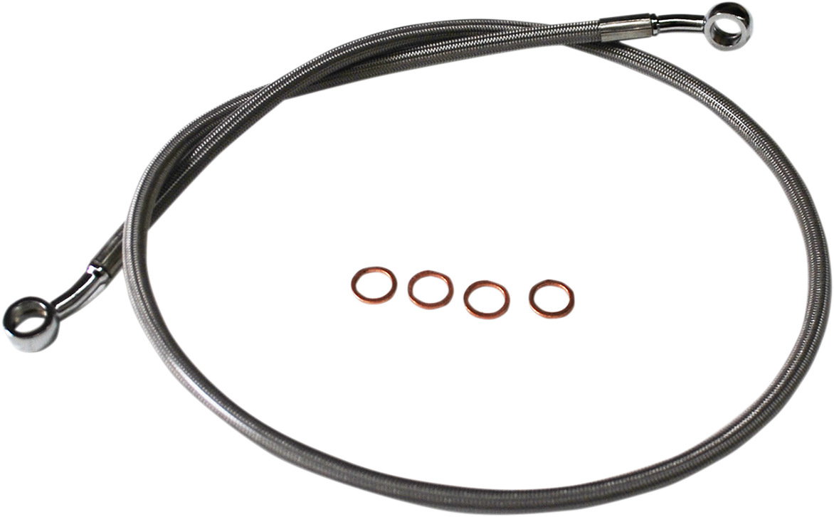 LA CHOPPERS Scout Complete Stainless Braided Handlebar Cable/Brake Line Kit