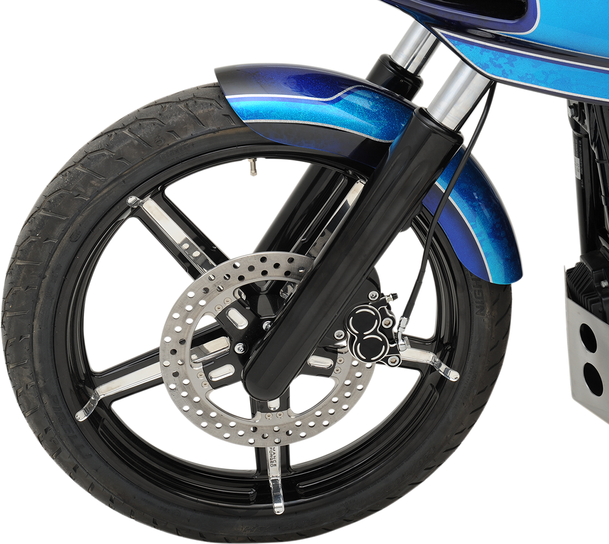 Drag specialties Fender-To-Fork Adapters - Black Harley Davidson