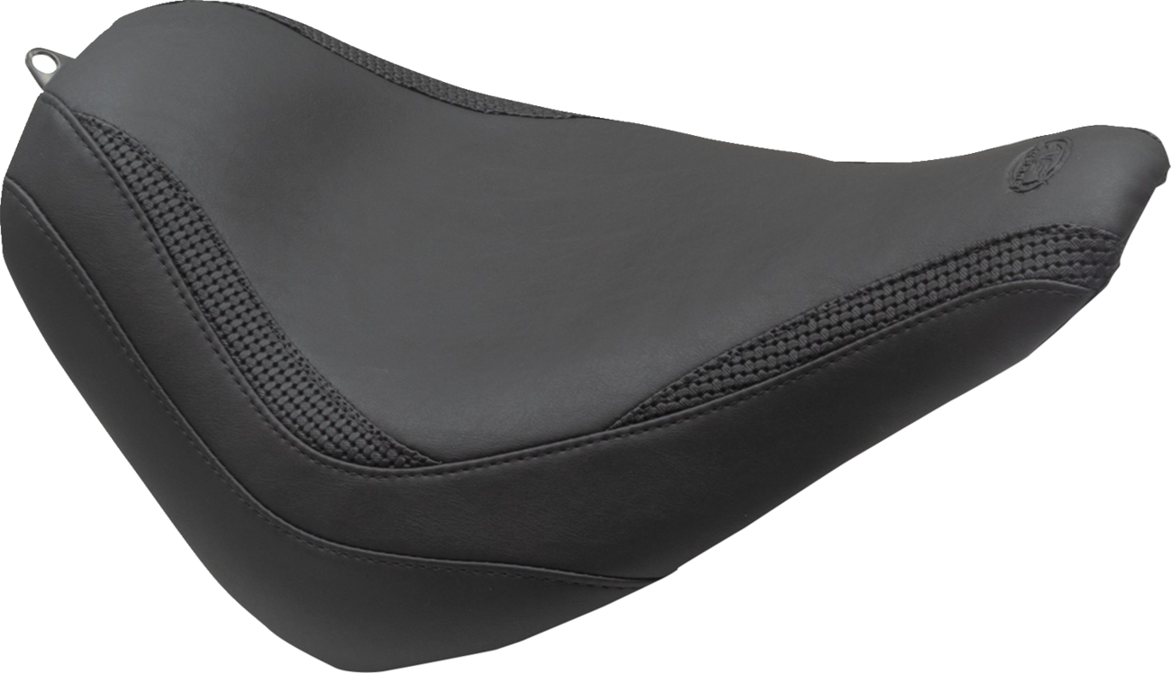 Mustang Runaround Seat - Solo - Black - Basketweave - FLSL '18-'21 2018-2021 Harley Davidson FLSL Softail Slim 107