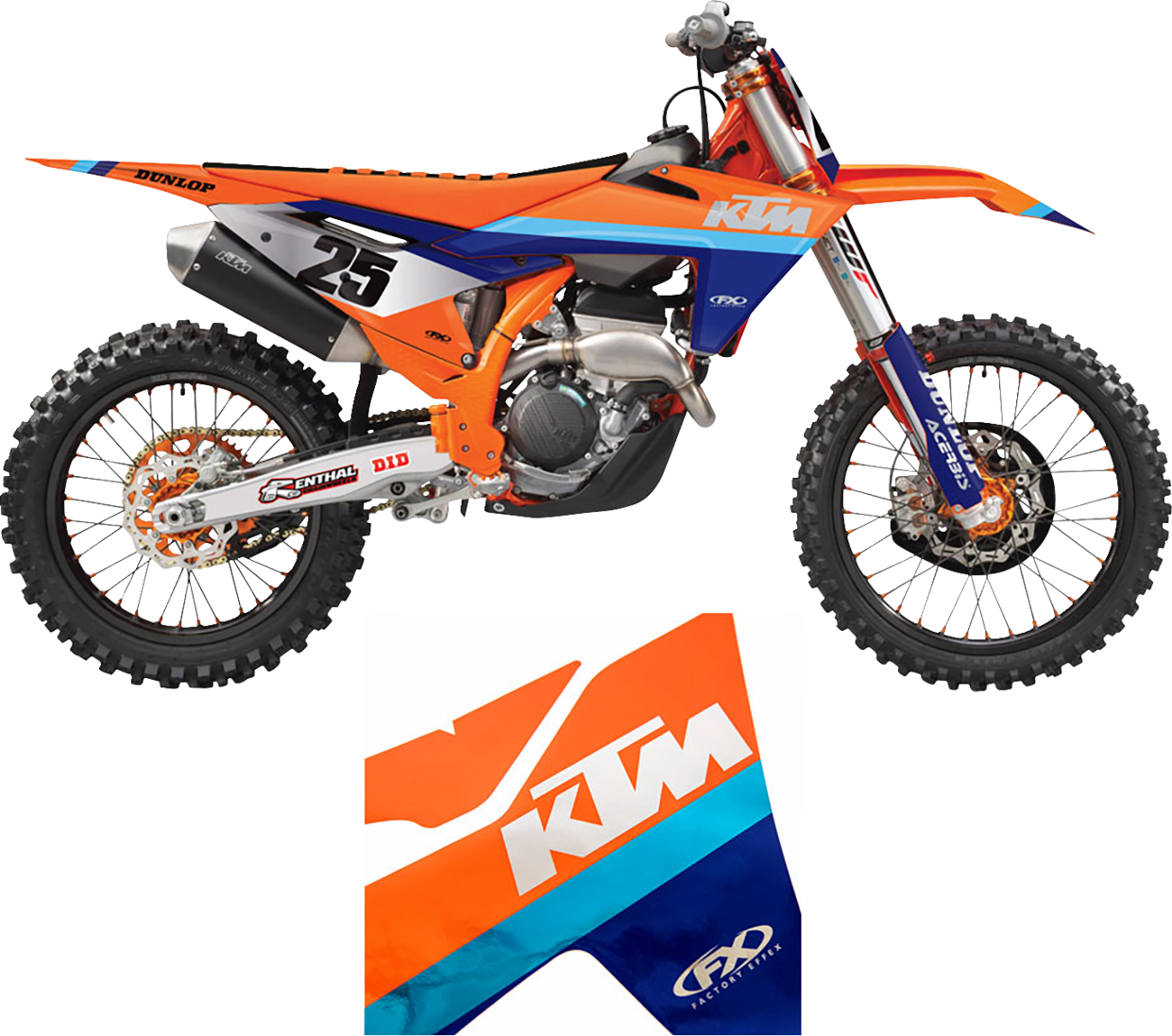 Factory effex Candy Chrome Series Shroud/Airbox Graphics KTM