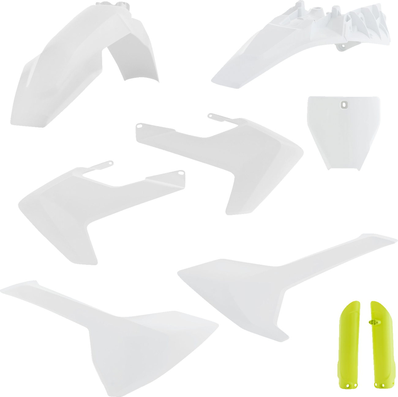 ACERBIS (2686467705) Replacement Plastic Kit | Full Replacement Body Kit - OEM '23 White/Green