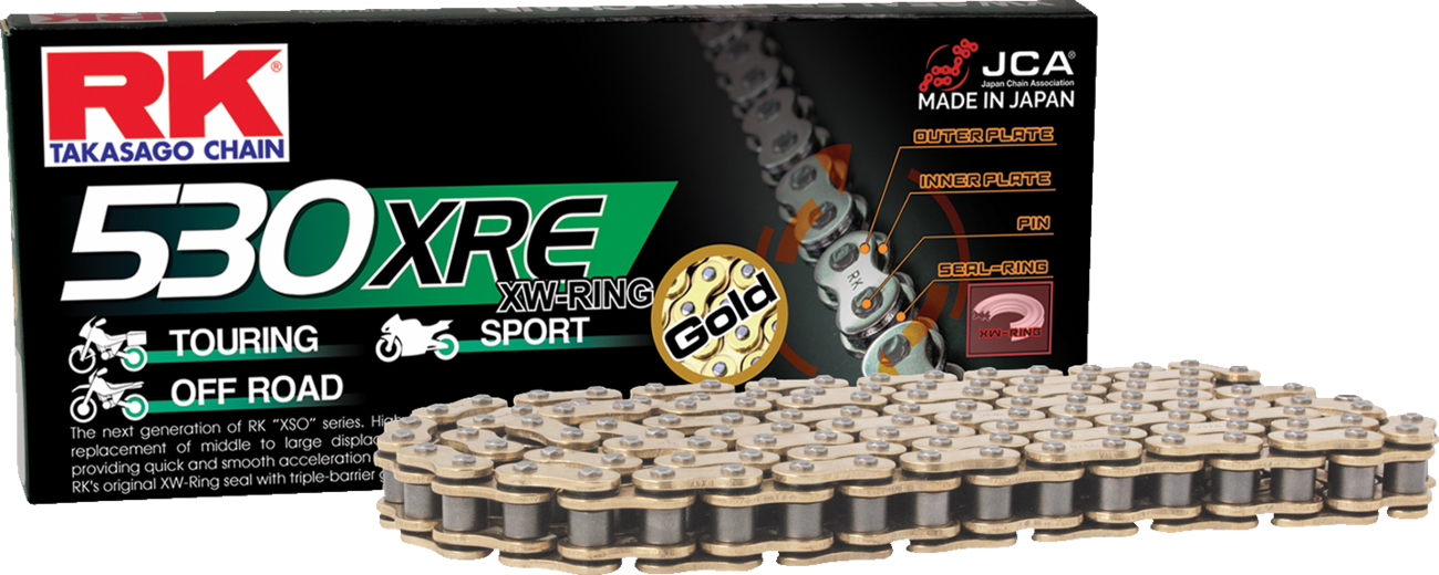 Rk 530 XRE - Drive Chain - 114 Links - Gold