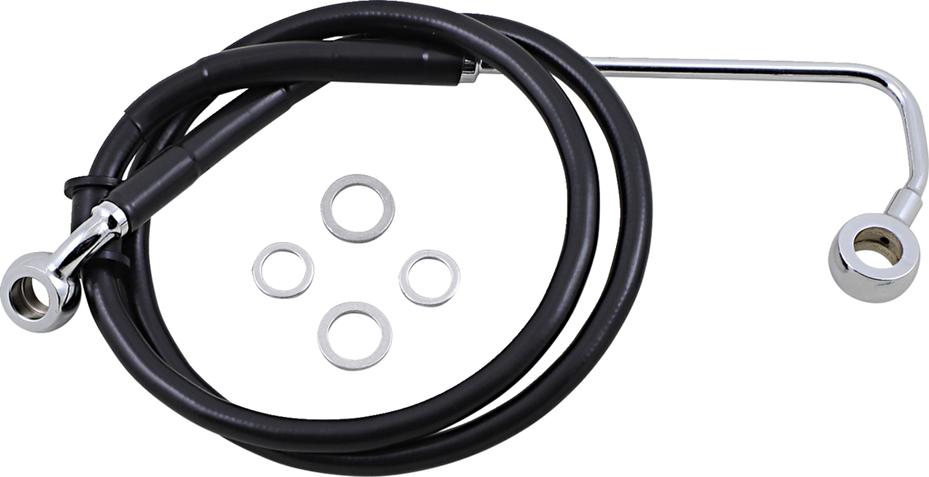 Drag specialties Brake Line - +4" - Black - '15-'17 Softail Harley Davidson