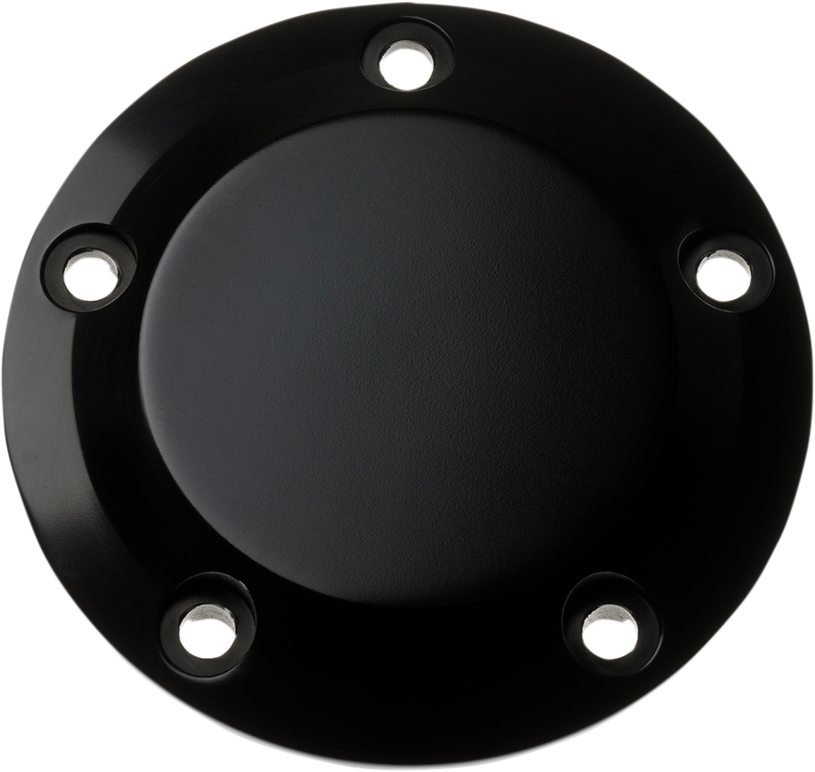 Joker machine Points Cover - Smooth - 5 Hole - Black Anodized Harley Davidson