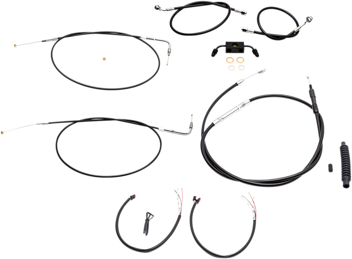 LA Choppers Handlebar Cable Brake Line And Wire Kit For Harley Dyna w/ABS 2012-2017