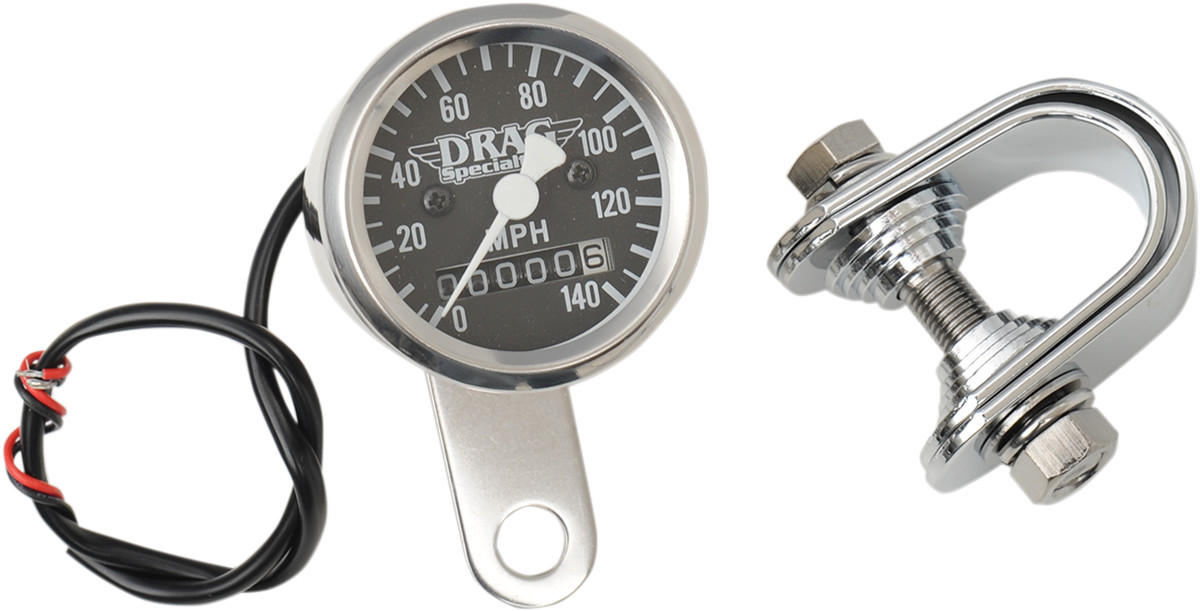 Drag Specialties 1-7/8" 140 MPH Mini Mechanical Speedometer
