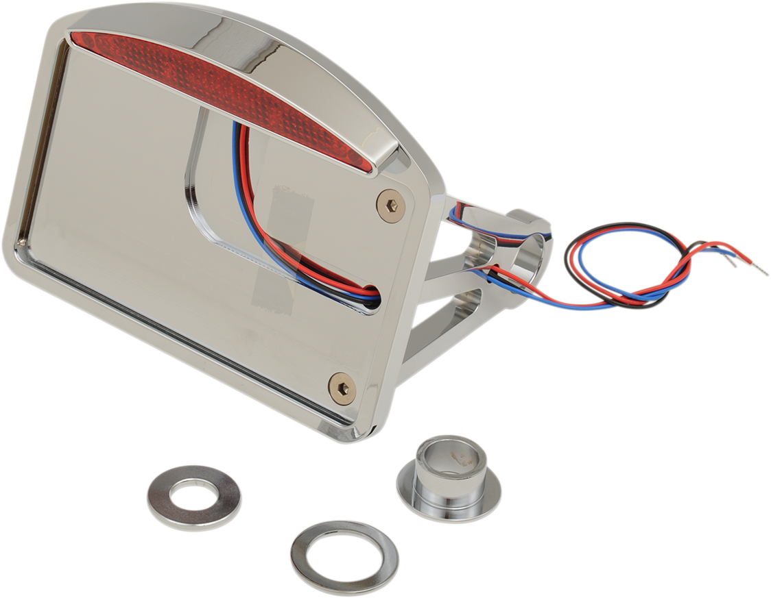 Drag specialties Side Mount Taillight/License Plate Mount - Flat Horizontal - Half-Moon Harley Davidson