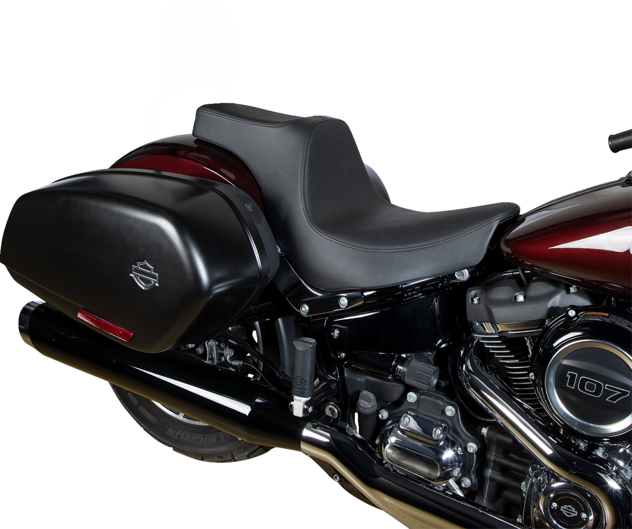 Drag specialties seats Predator III 2-Up Seat - Smooth - Black - FL/FX '18-'24 Harley Davidson