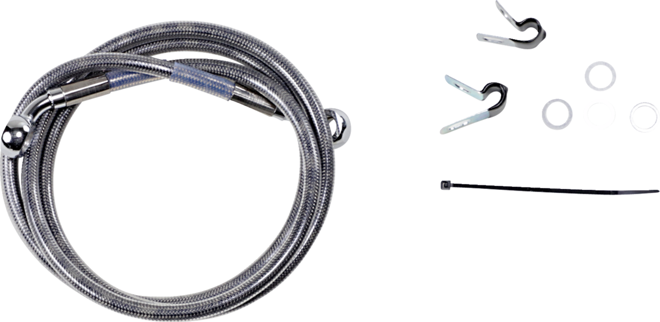 Drag Specialties Extended Length Stainless Steel Brake Line Kit
