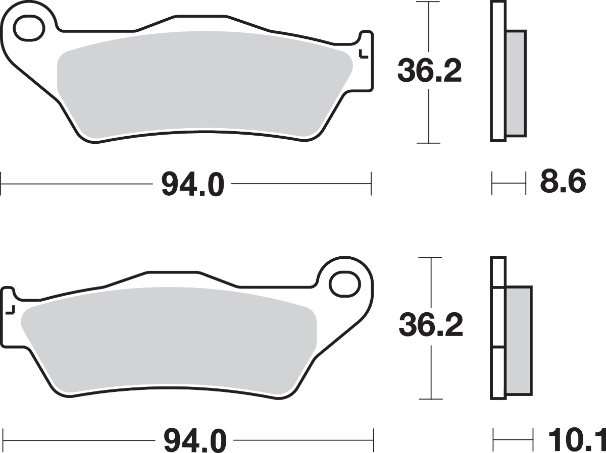SBS LS Sintered Rear Brake Pads 742LS
