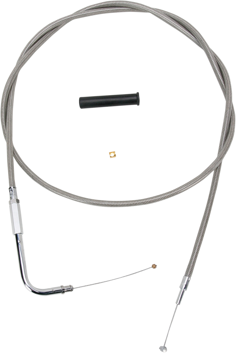 Drag Specialties Stainless Braided Throttle Cable