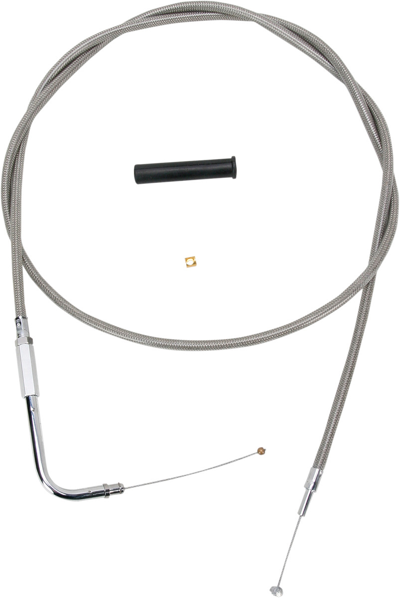 Drag Specialties Stainless Braided Throttle Cable