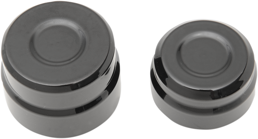 Drag specialties Axle Caps - Rear - Black - Pair Harley Davidson