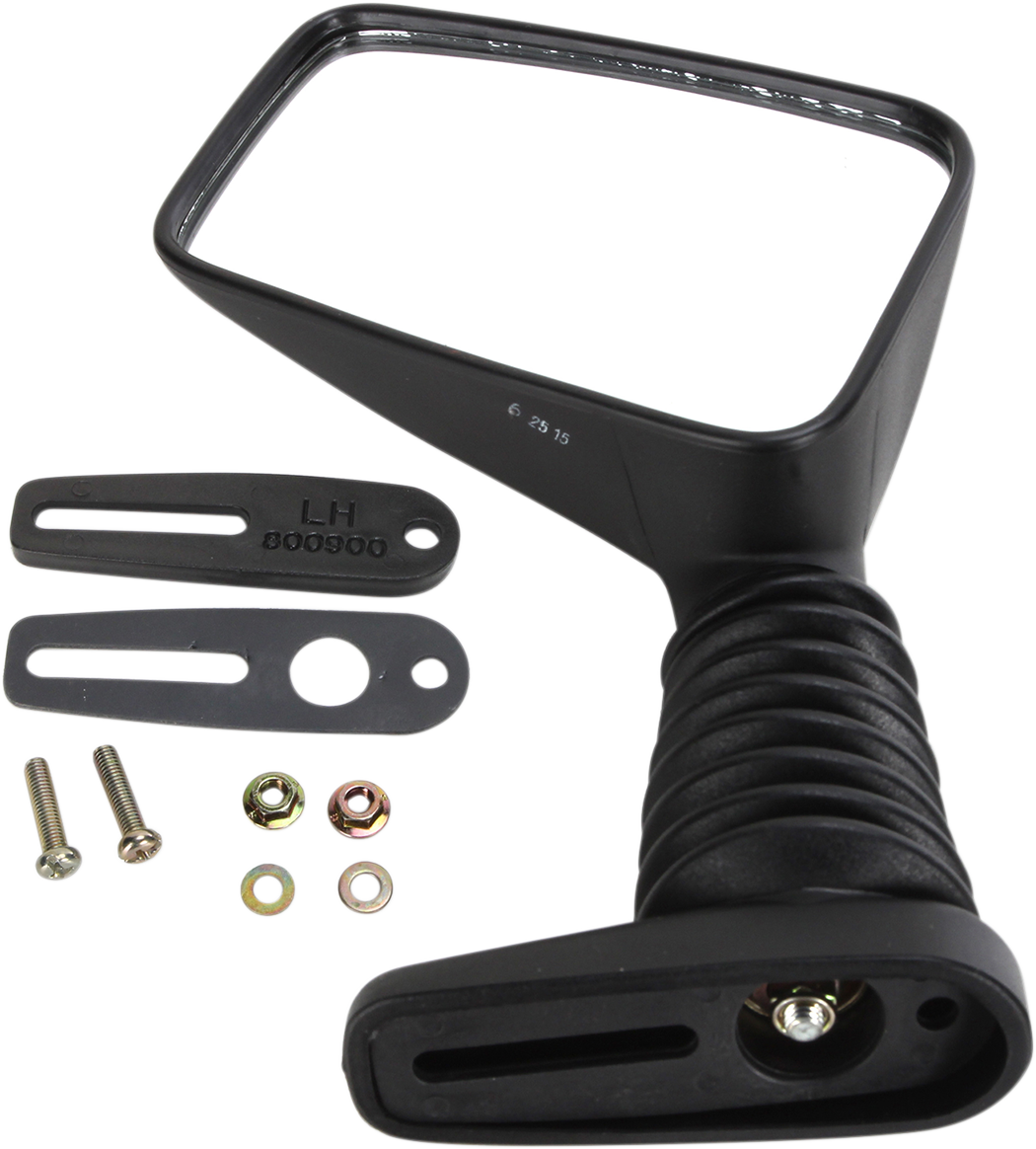 Parts unlimited Mirror - ZR - Side View - Rectangle - Black - Left - Each