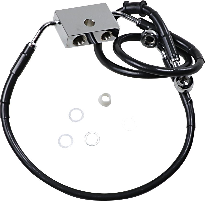 Drag specialties Brake Line - Front - +6" - Black - XL 2014-2022 Harley Davidson XL1200X Forty-Eight