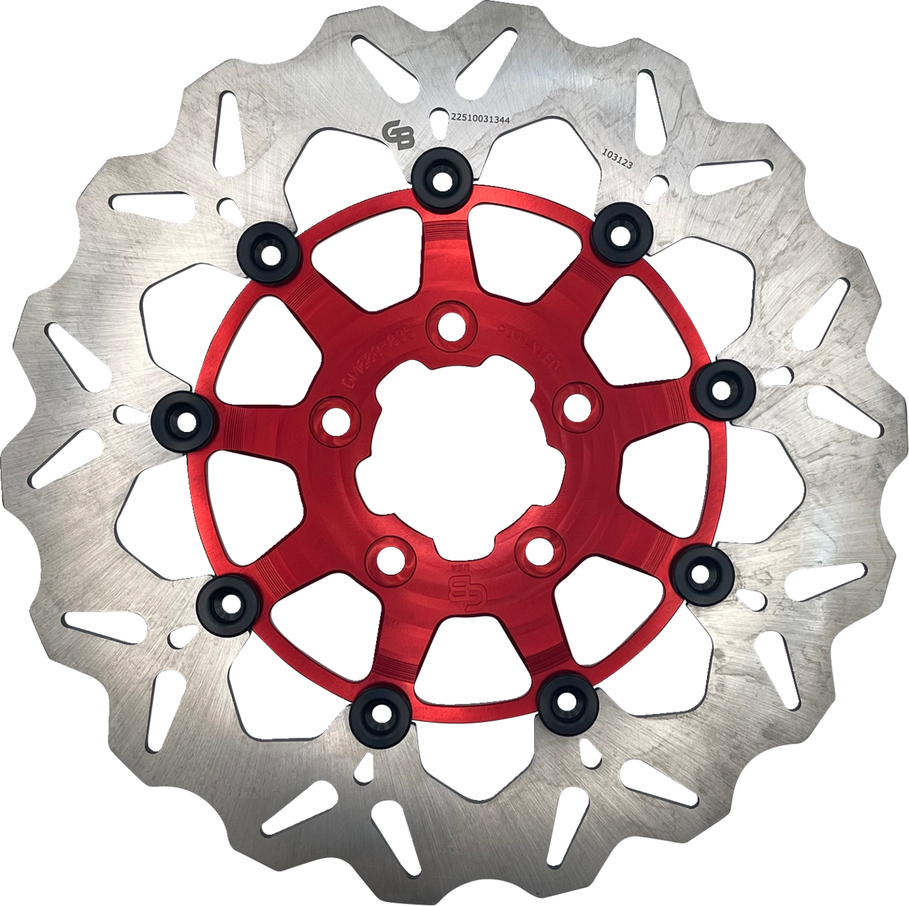 Gbrakes Brake Rotor - Front - Red Harley Davidson