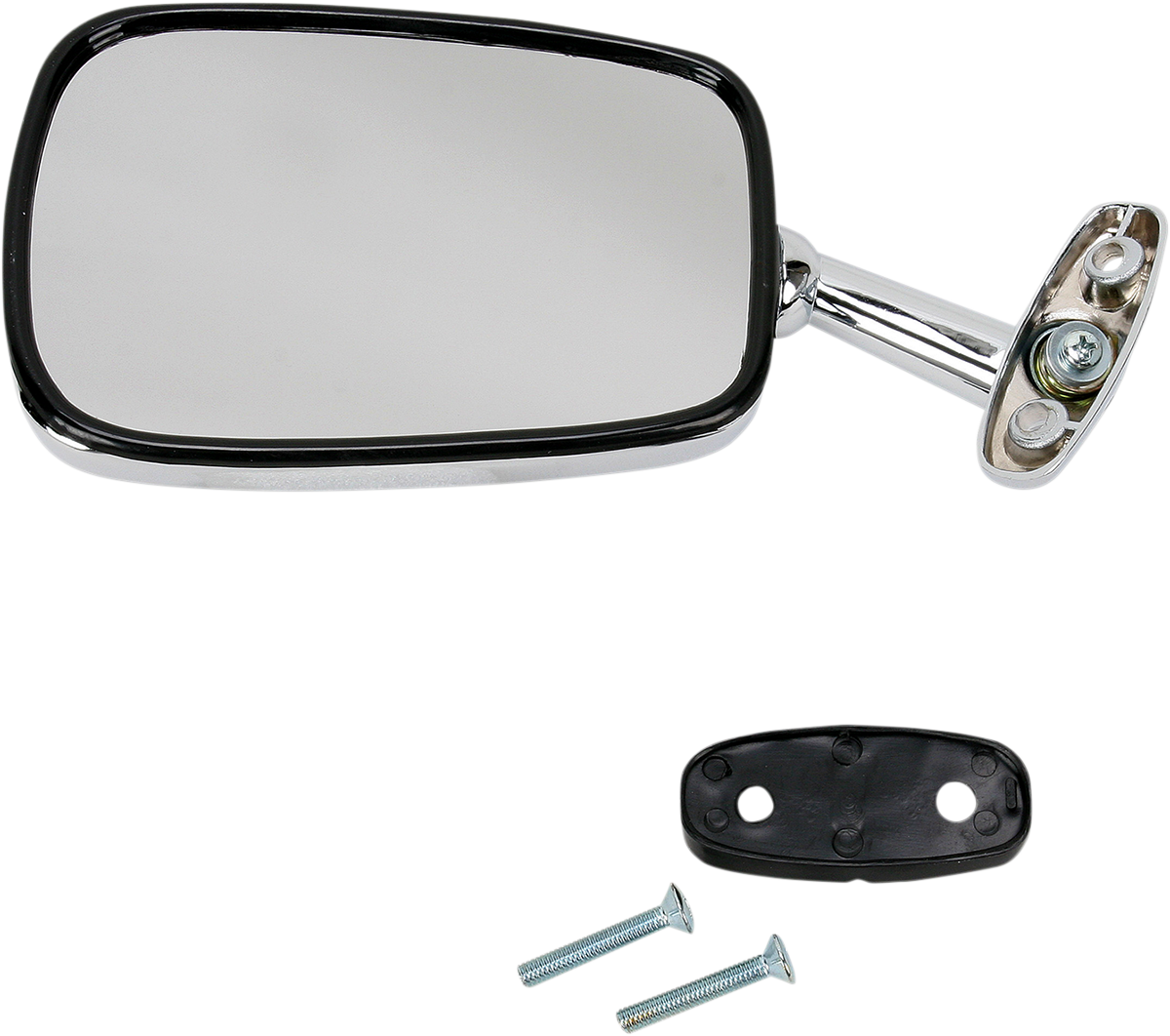 Emgo Mirror - Side View - Rectangle - Chrome - Left 1980-1983 Honda GL1100I Gold Wing Interstate / 1982-1983 Honda GL1100A Gold Wing Aspencade