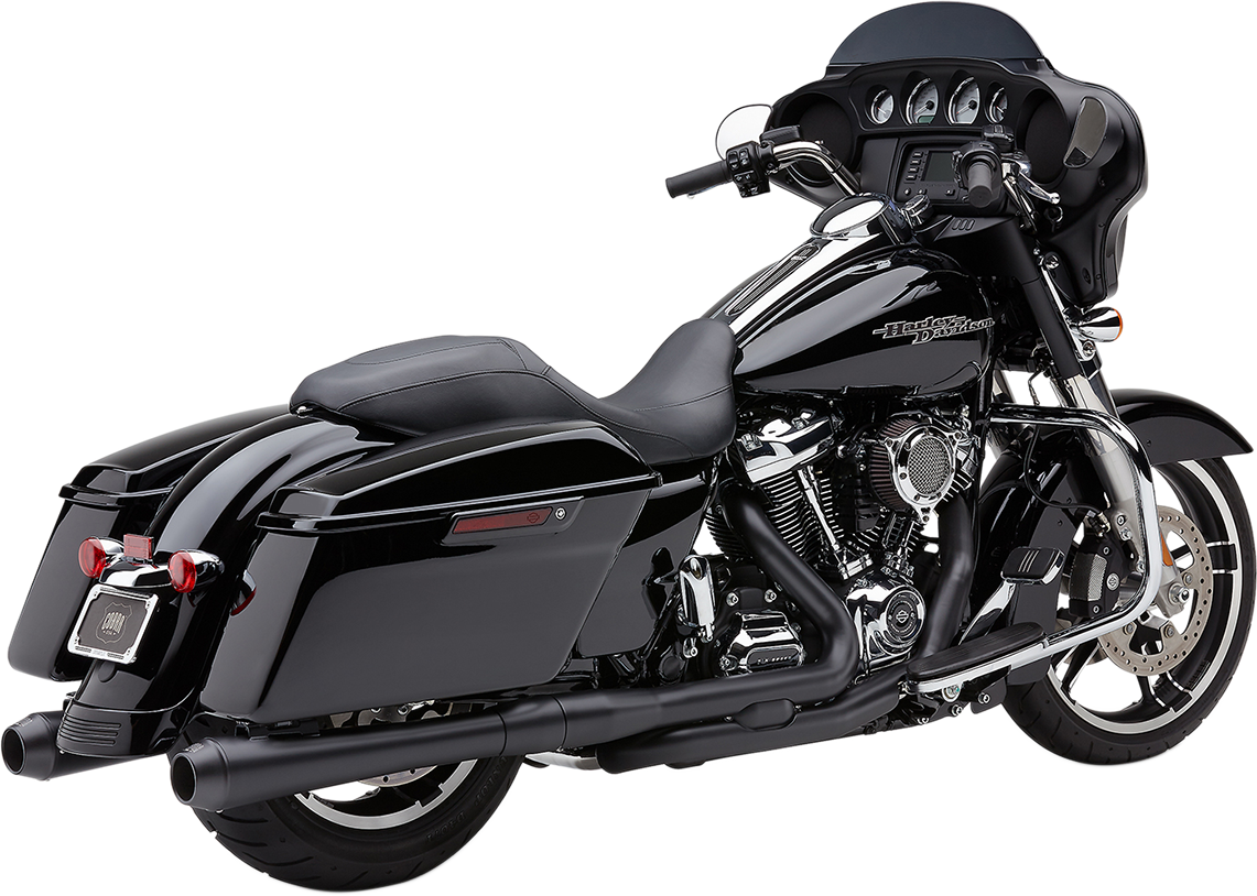 Cobra El Diablo 4" Mufflers for FL - Black/Black Harley Davidson