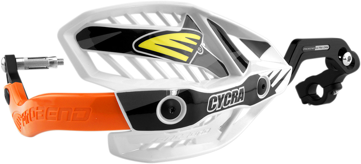 Cycra Ultra Probend CRM Wrap Around Handguards for 1-1/8" Handlebars - White/Orange