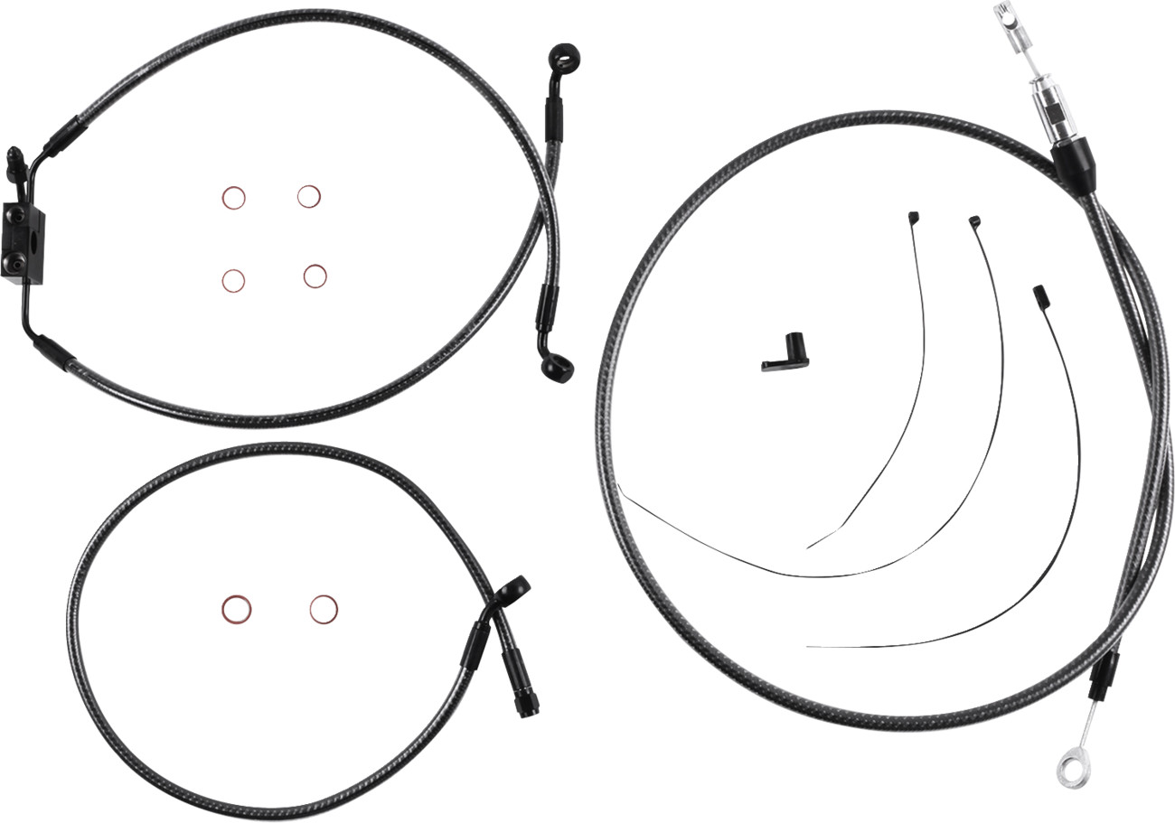 Magnum shielding KARBONFIBR Designer Handlebar Installation Kit - 10" - FXLR/FXFB/S Harley Davidson