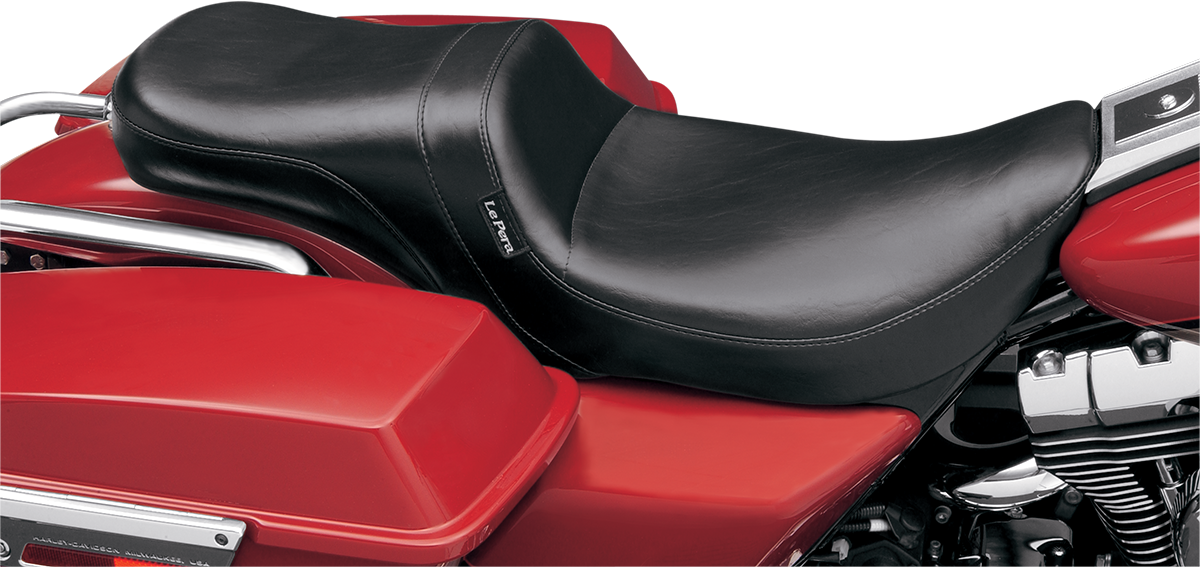 Le pera Daytona 2-Up Seat - Without Backrest - Smooth - Black - FLHR '02-'07 Harley Davidson