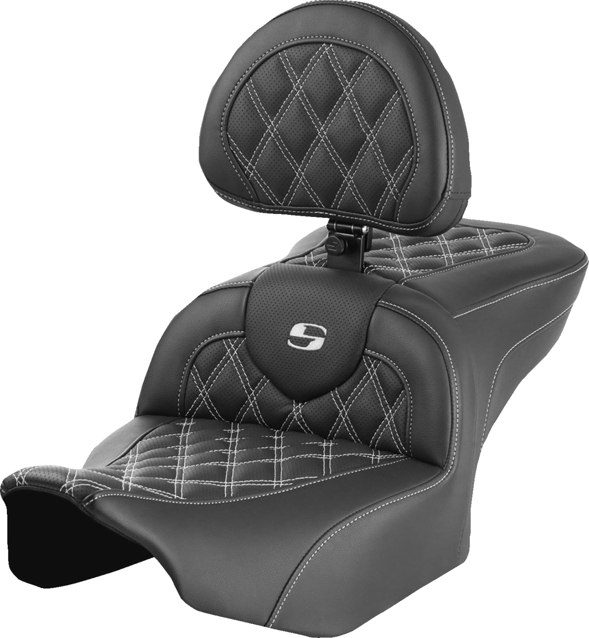 Saddlemen Roadsofa LS Lattice Stitch 2-Up Seat For Harley FLHX / FLTRX 2023-2025