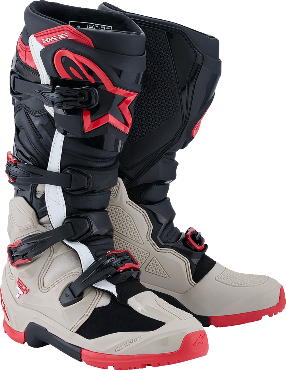 ALPINESTARS TECH 7 ENDURO BLK/LIGHT GRY/BRIGHT RED 10