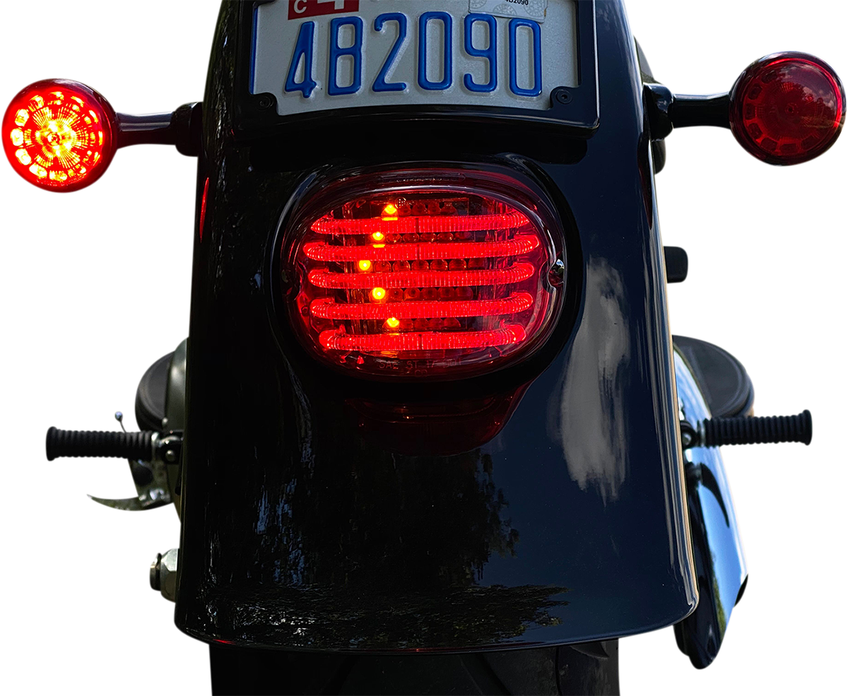 Custom Dynamics LED Taillight & Integrated Turn Signals 99-17 Harley Softail XL