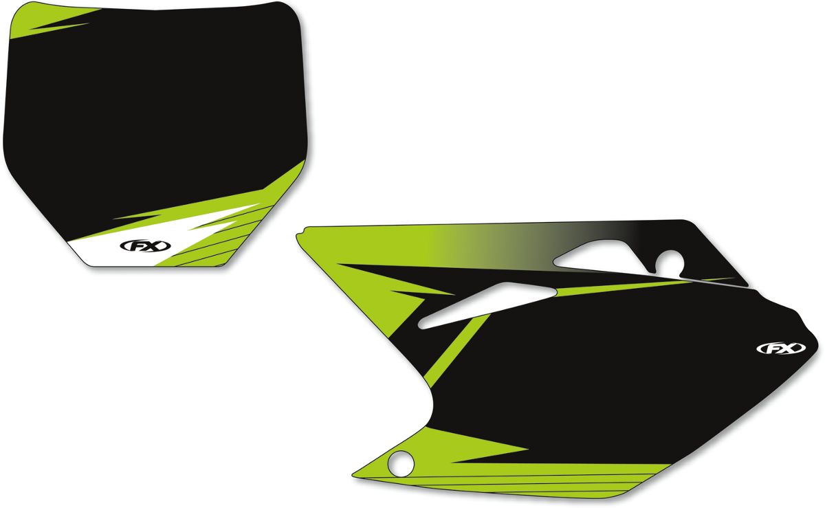 Factory effex Pre-Cut Graphic Number Plate Kit 2006-2008 Kawasaki KX250F