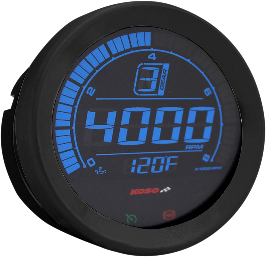 Koso north america 4" Tachometer - Black Harley Davidson