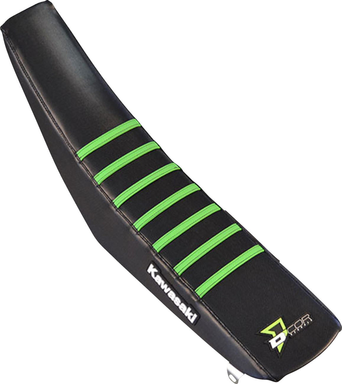 D'cor visuals Seat Cover - Black/Green - KX '03-'08 Kawasaki
