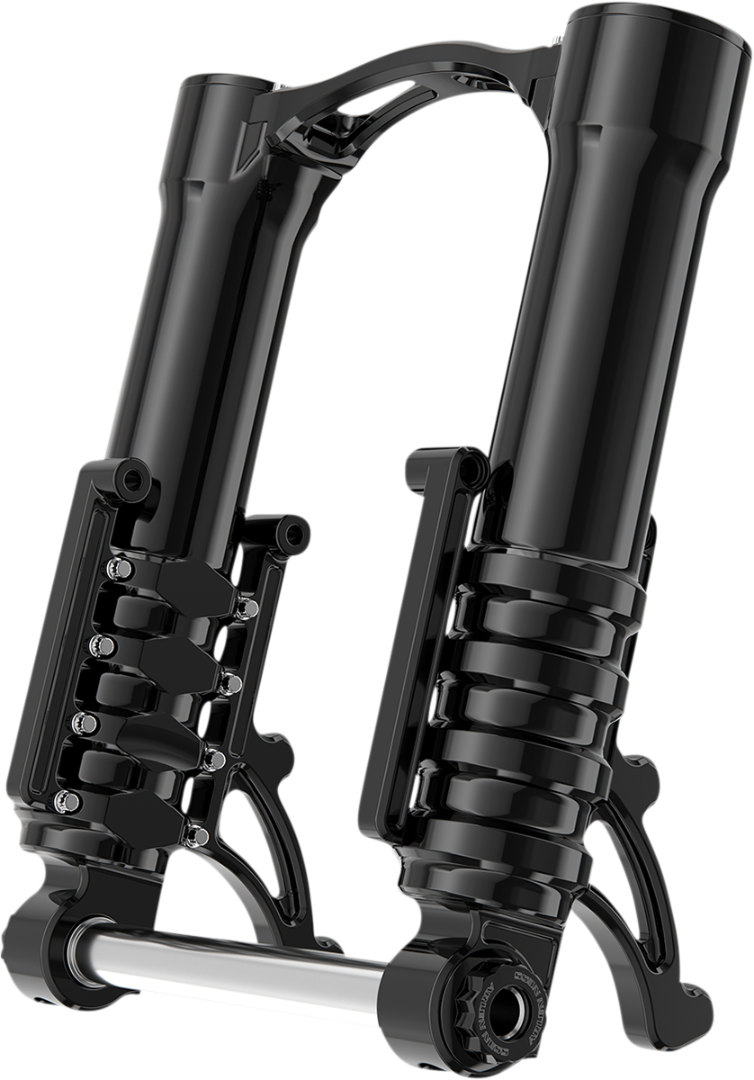 Arlen ness Fork Legs - 49 mm - Black Anodized - For Custom Radial Mount Brake Caliper Harley Davidson