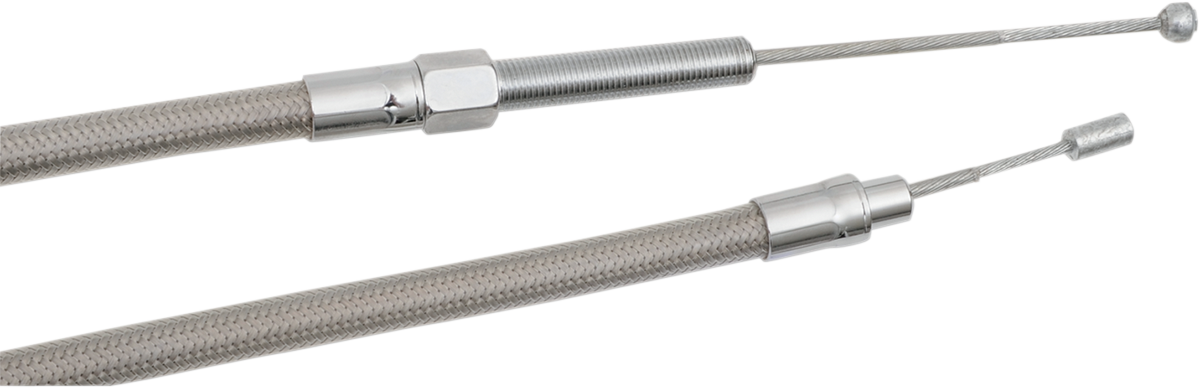 Drag specialties High-Efficiency Braided Stainless Steel Clutch Cable - 53-5/16" Harley Davidson