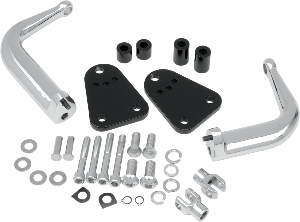 Drag specialties Highway Peg Mount - Black/Chrome - XL Harley Davidson