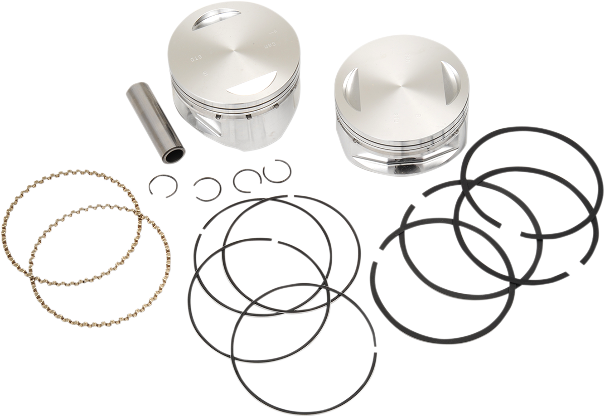 S&S Cycle Forged 4" Bore Piston Kit For S&S 100" / 107" Motors