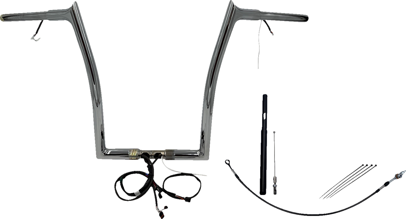 Fat Baggers Inc. 1 1/4" Wired Pointed Top Handlebar Kit For Harley Road Glide 2021-2025