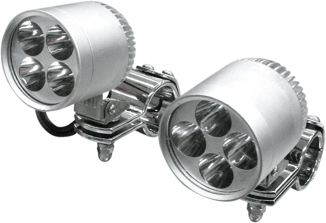 2" LED Driving Light Kit w/ 1-1/4" Clamps