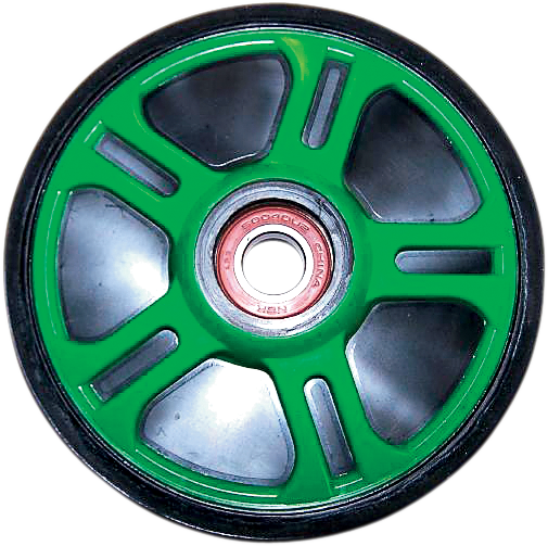 Parts unlimited Thin Idler Wheel with Bearing 6004-2RS - Green - Group 2 - 5.63" OD x 20 mm ID Arctic Cat/Polaris