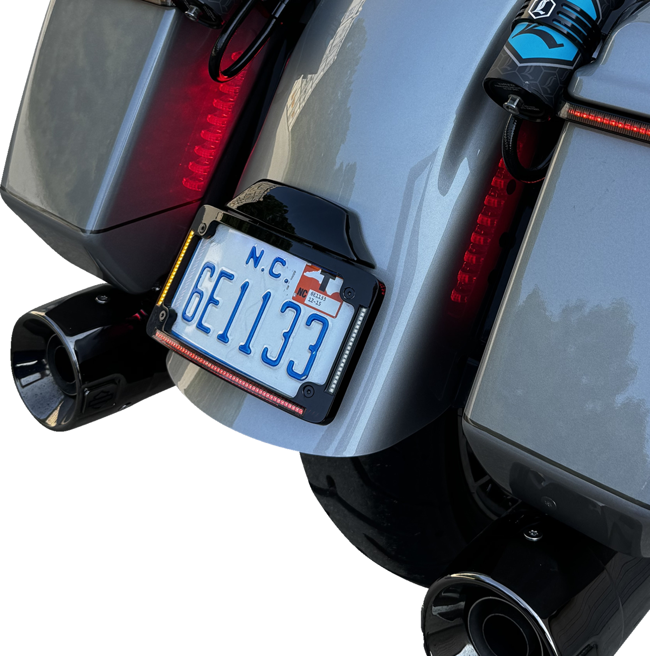 Custom dynamics License Plate Frame - LED - Black Harley Davidson
