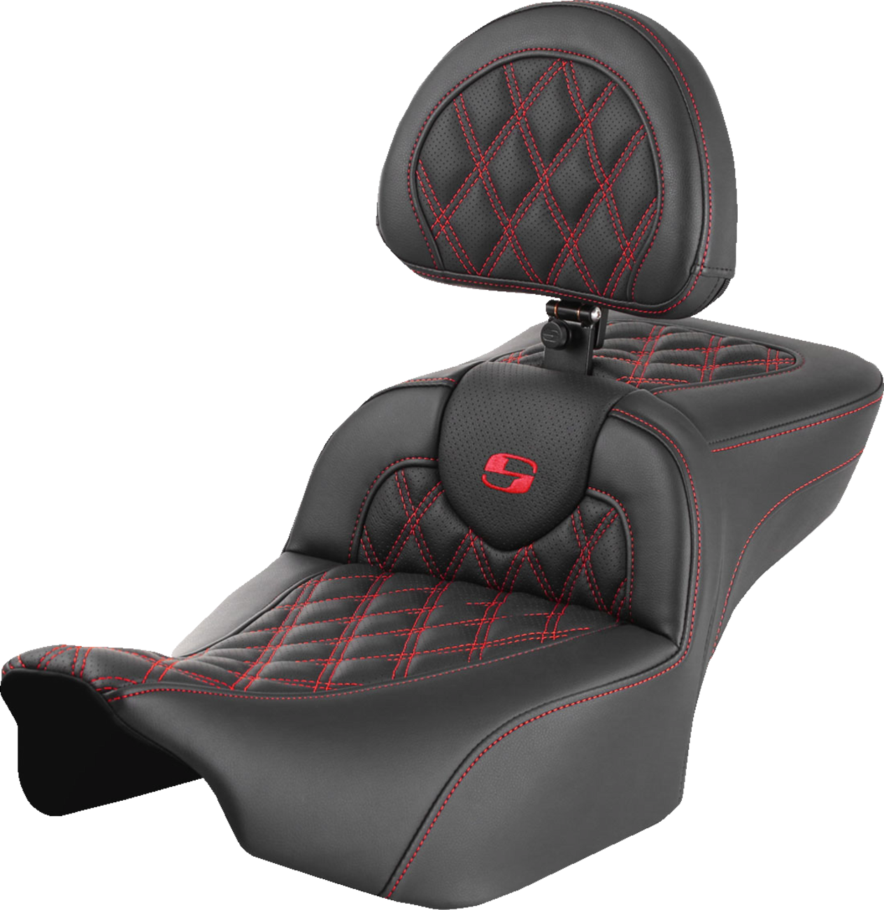 Saddlemen Roadsofa LS Lattice Stitch 2-Up Seat For Harley FLHX / FLTRX 2023-2025