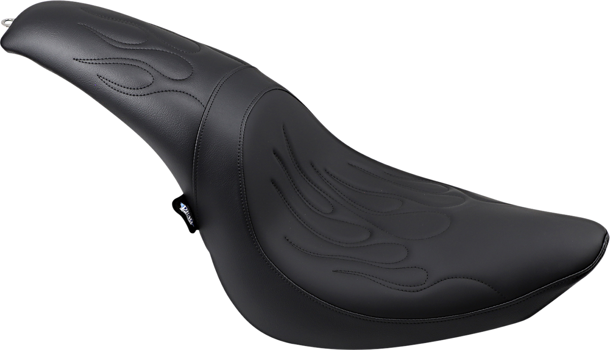 Drag specialties seats Predator Seat - Black - Flame Stitched - FL/FX '06-'17 Harley Davidson