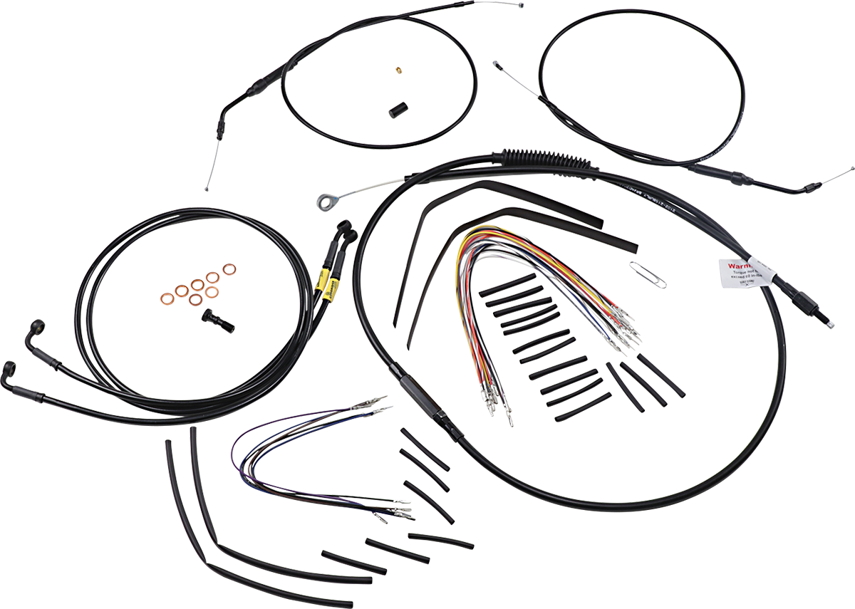 Burly Handlebar Cable Installation Kit For Harley w/ ABS