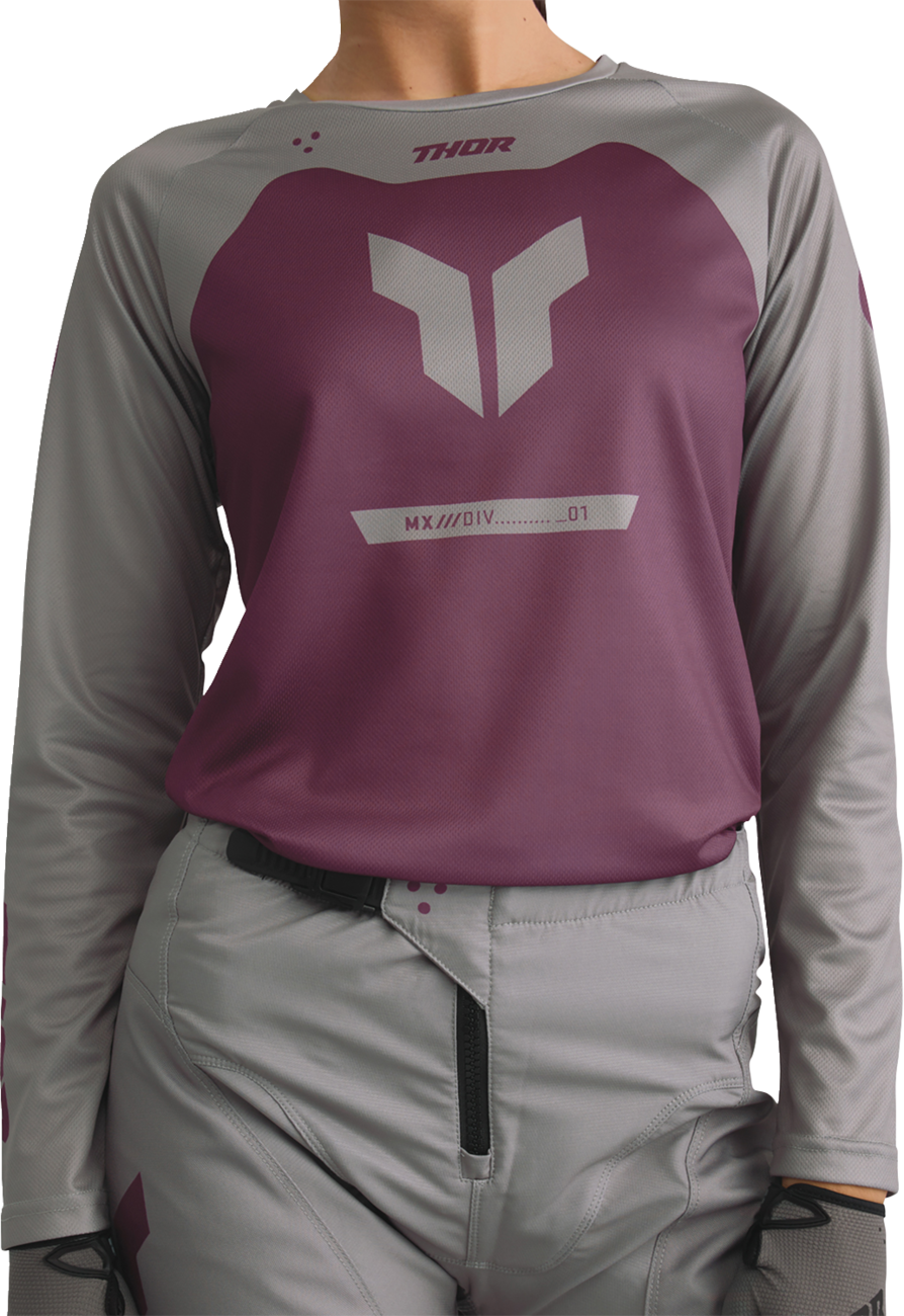 Thor Women's Ridemode Menace Jersey Purple/Gray Small (2911-0378)