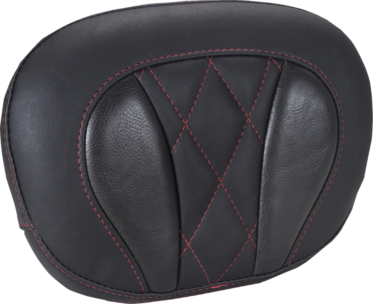 Mustang Deluxe Sissy Bar Pad - Diamond - Dark Cherry Stitch - FLT/FLH '23-'25 Harley Davidson