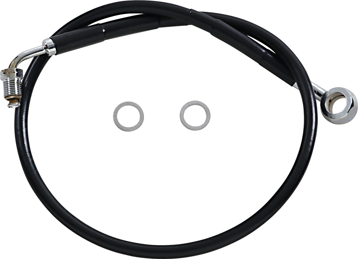 Drag specialties Brake Line - +4" - Black - '18-'23 Softail Harley Davidson