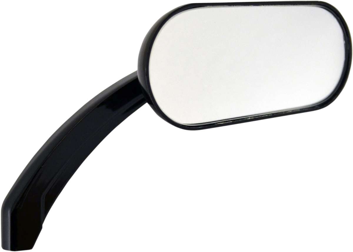 Drag specialties Mirror - Side View - Oval - Gloss/Black - Each